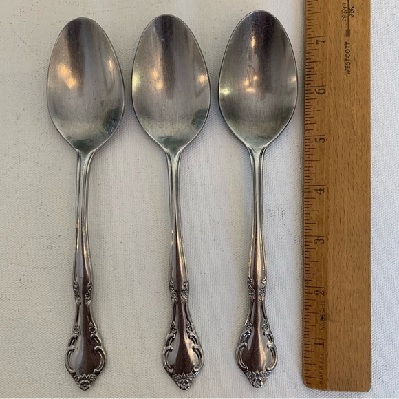 3 Estia CASCADE Stainless Glossy Korea Serving Spoons 7.5" Silverware Flatware - Picture 6 of 6
